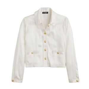 J.Crew Lady shirt-jacket in luster crepe M